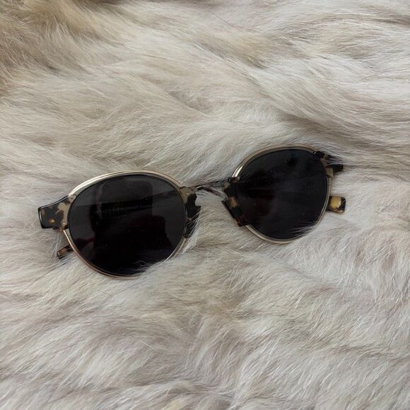 Bruno Chaussignand Compass Tortoise Round Sunglasses Handmade France 49-24 main image 6